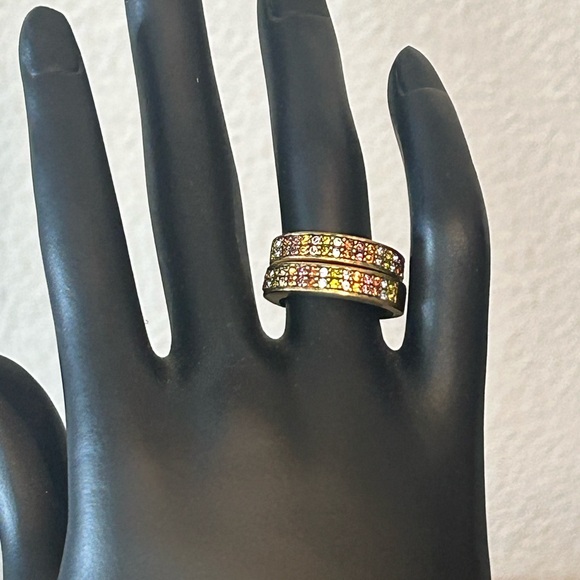 Heidi Daus 2 Multi Stone Stack Rings - Picture 2 of 6